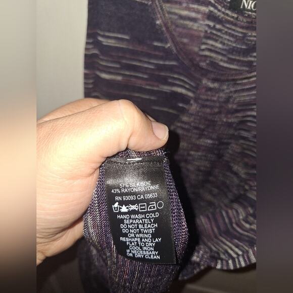 Nic+Zoe 'Mixy' Peplum Silk Blend Tank Preppy Office Size Large Classic Timeless - Picture 3 of 4